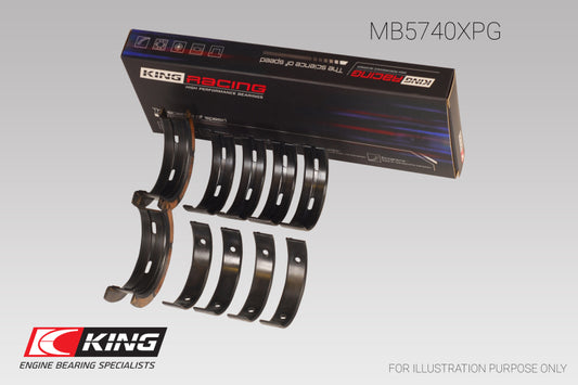 King Engine Bearings Subaru EJ20/EJ22/EJ25 Housing Bore + .005 (Size 0.25) Main Bearing Set