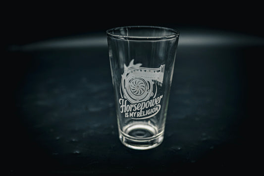 HeadGames “Horsepower Is My Religion” Pint Glass