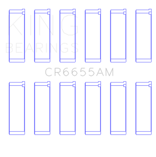 King Engine Bearings Mazda JE39 (Size STD) Connecting Rod Bearings Set (6 Pairs)
