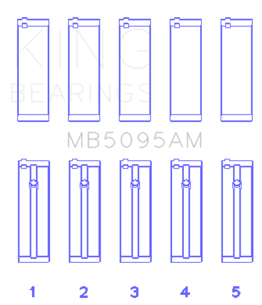 King Engine Bearings Toyota 1E/2E (1.3L) (Size STD) Performance Main Bearing Set