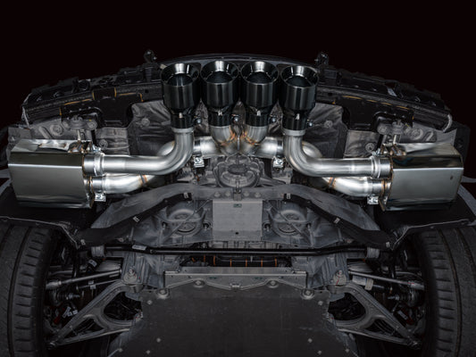 AWE Tuning 2023 C8 Corvette Z06 SwitchPath Cat-Back Exhaust - Diamond Black Tips