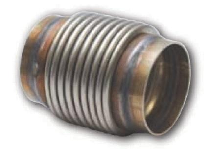 Vibrant SS Bellow Assembly w/ Solid Liner 4in inlet/outlet ID x 4in overall L Electro Polished