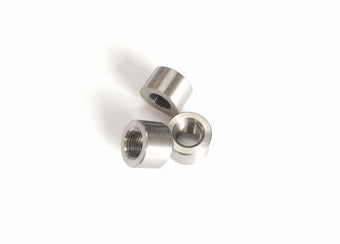 compare product Ticon Industries 1/8in NPT Titanium Sensor Bung 1.5in to 5in Tubing - Coped End