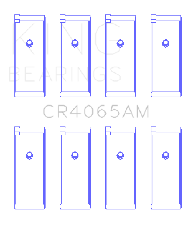 King 91-04 Nissan 146CI/2.4L KA24DE L4 / 89-97 146CI/2.4L KA24E L4 (Size +0.5) Rod Bearing Set