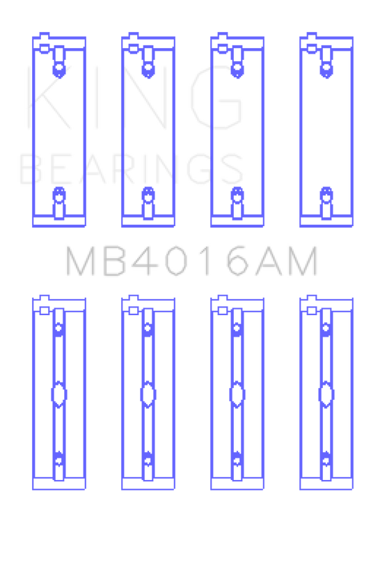 King Engine Bearings Mitsubishi 181CI 3.0L 6G72 V6 (Size +1.0) Main Bearing Set