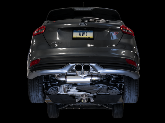 AWE Tuning Ford Focus ST Touring Edition Cat-Back Exhaust - Non-Resonated - Diamond Black Tips