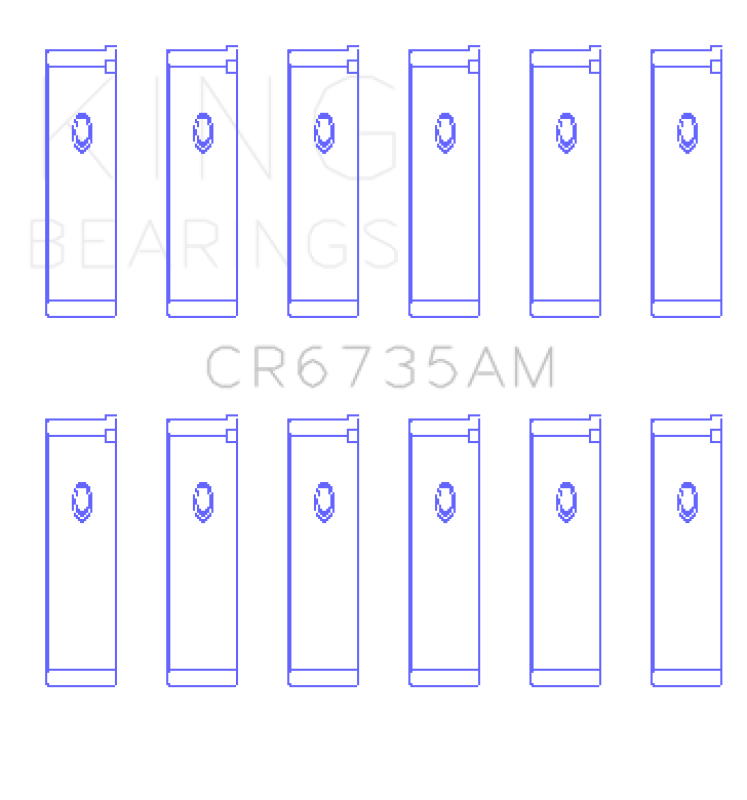 King Engine Bearings Mitsubishi 6G74 3000GT/Dodge Stealth (Size 0.25) Performance Rod Bearing Set
