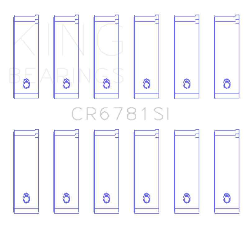 King Engine Bearings 01/98-12/09 Chrysler 167CI / 2.7 Liter EER V6 Rod Bearing Set