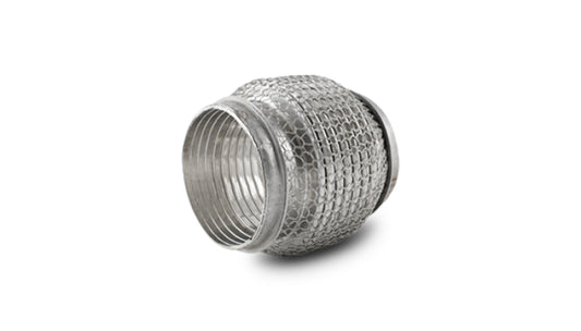 Vibrant SS Flex Coupling with Interlock Liner and Mesh Braid 3in inlet/outlet x 4in long