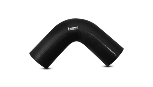 Vibrant 90 Degree Silicone Elbow 2.375in ID x 5.00in Leg Length - Black