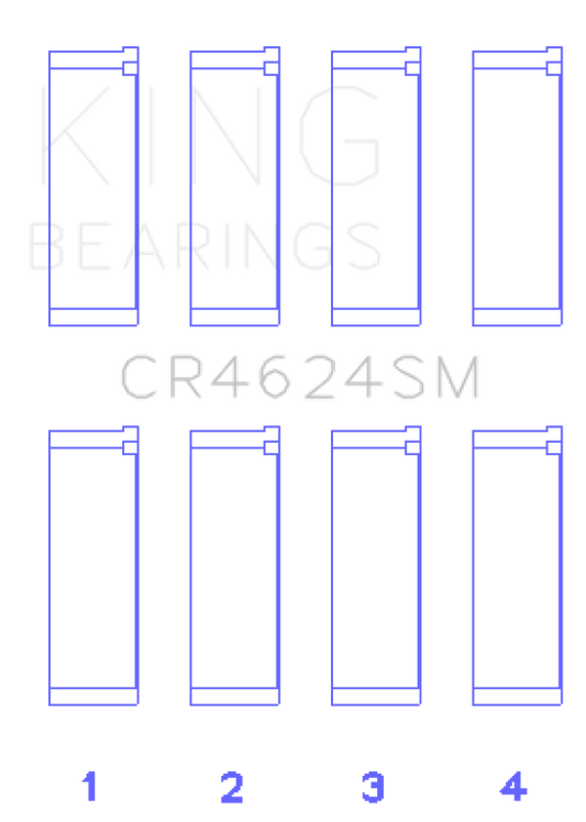 King Engine Bearings Hyundai G4KE / G4KC (Size +075) Rod Bearings (Set of 4)