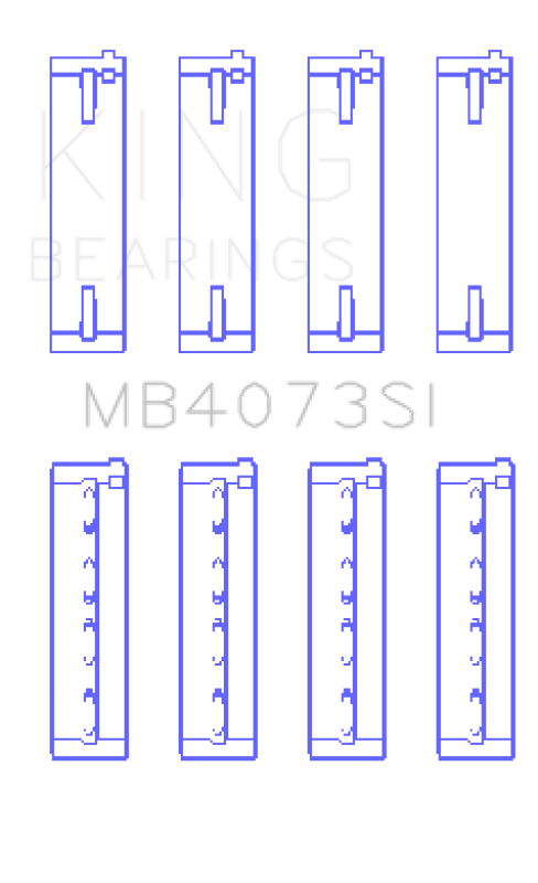 King Engine Bearings Audi ACZ / AAH / ACK / AEJ / ASN Crankshaft Main Bearings (Set of 4)