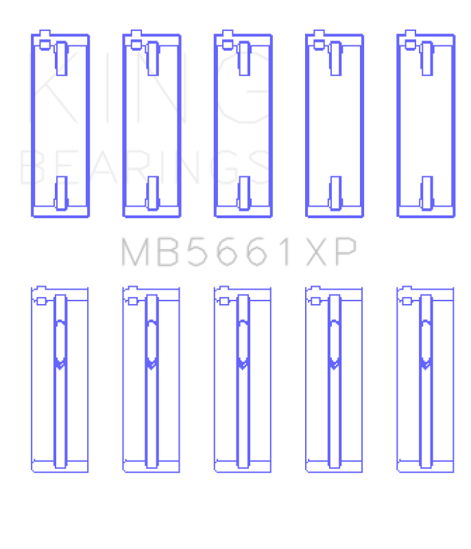 King Audi/Volkswagen ADZ/AWT/APK/BHP/BPY/AKS 1.6/1.8/2.0L Crankshaft Main Bearing Set