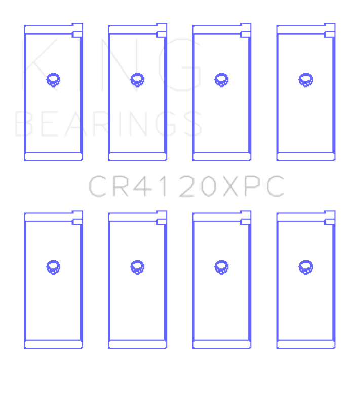 King Engine Bearings 1992+ Mitsubishi 4G63/4G64 EVO I-IV (Size 0.25) Connecting Rod Bearing Set