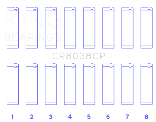 King Engine Bearings 03-09 Ford Powerstroke V8 6.0L Diesel (Size +.75mm) Connecting Rod Bearing Set
