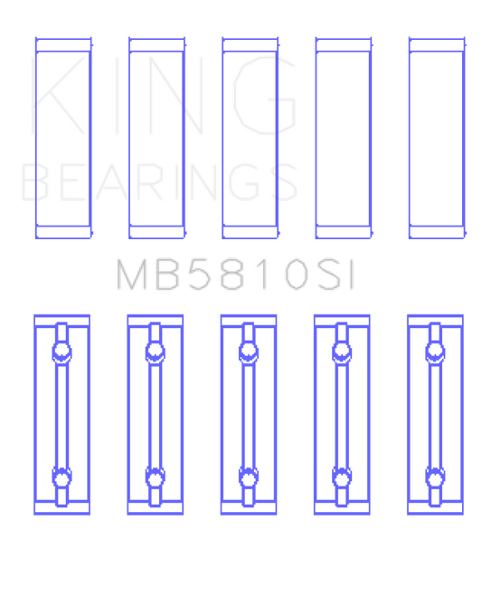 King Engine Bearings Toyota 2AR-FE/ 2AR-FXE (Size 0.25) Main Bearing Set
