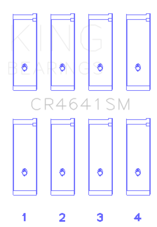 King Engine Bearings Suzuki J24B (Size 0.25 Oversized) Rod Bearing Set