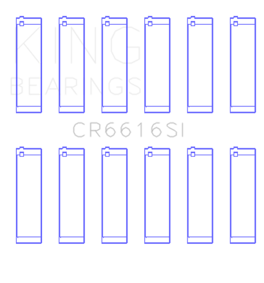 King Engine Bearings Buick / Chevrolet V6 (STD Size) SI-Series Connecting Rod Bearings Set of 6