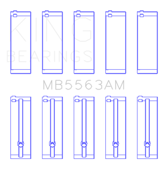 King Engine Bearings Toyota 3Y (Size +0.75mm) Main Bearing Set