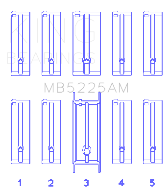 King Engine Bearings Mazda 626 F8 (Size STD) Main Bearing Set