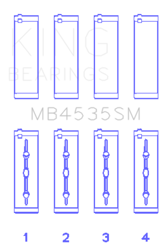King Engine Bearings Mercedes M276 V6 (Size STD) Main Bearing Set