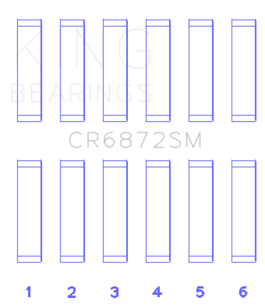 King Engine Bearings Toyota 1GR-FE Connecting Rod Bearing Set - Size +.25mm