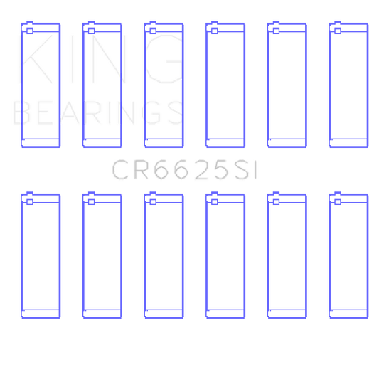 King Engine Bearings Chevrolet 262 (Size .026) Connecting Rod Bearings (Set of 6)