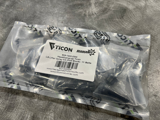 HeadGames/Ticon Chevy LS Titanium Lifter Valley Bolt Kit