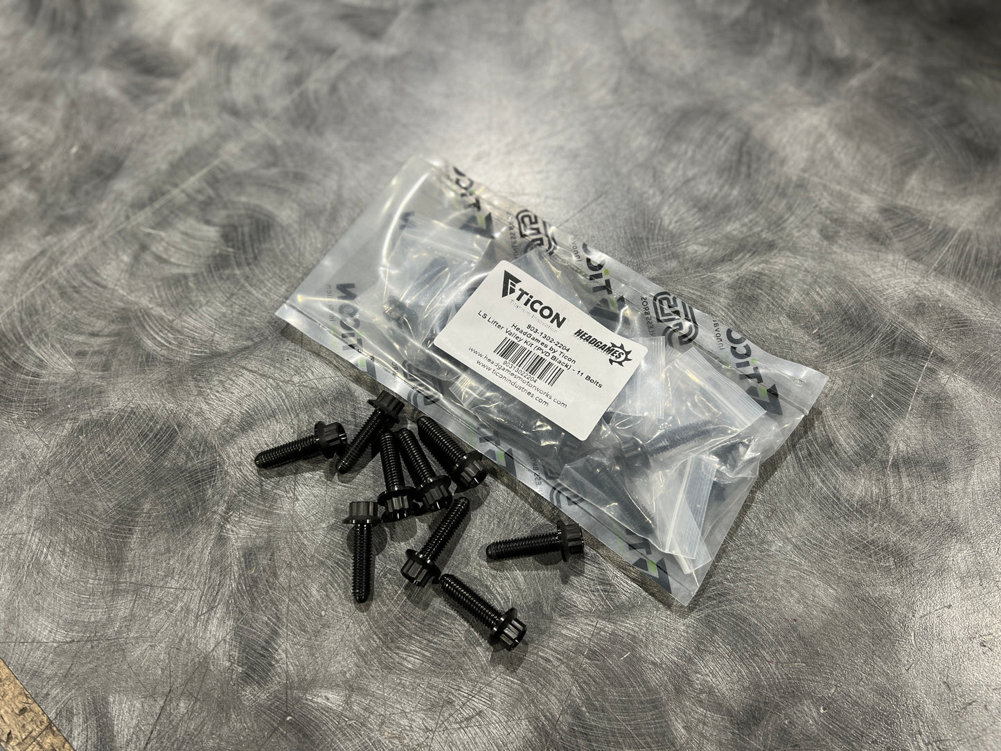 HeadGames/Ticon Chevy LS Titanium Lifter Valley Bolt Kit
