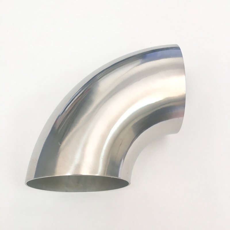 Ticon Industries 4.0in Diameter 90 .9D/3.5in CLR 1.5mm /.059in Wall Thickness Titanium Elbow - HeadgamesmotorworksHeadgamesmotorworks