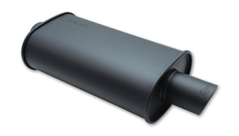 compare product Vibrant StreetPower FLAT BLACK Oval Muffler with Single 3in Outlet - 2.25in inlet I.D.