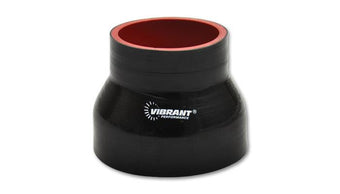 compare product Vibrant 4 Ply Reinforced Silicone Transition Connector - 2in I.D. x 3in I.D. x 3in long (BLACK)