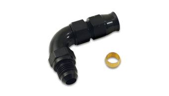 compare product Vibrant 90 Degree 3/8in Tube to Male -6AN Flare Adapter w/ Olive Inserts