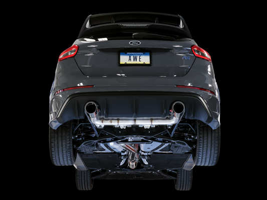 AWE Tuning Ford Focus RS Track Edition Cat-Back Exhaust - Diamond Black Tips