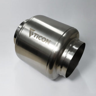 compare product Ticon Industries 7in OAL 4.0in In/Out Ultralight Titanium Muffler