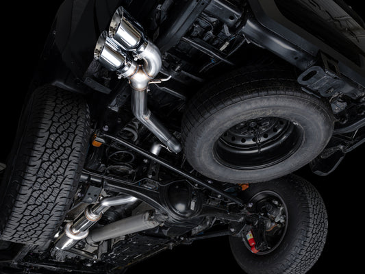 AWE Tuning Exhaust for 4th Gen Toyota Tacoma Dual Chrome Silver Tips