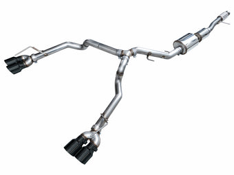 compare product AWE Tuning 2021+ GMC Tahoe/Yukon 5.3L 0FG Split Rear Exit Catback Exhaust - Quad Diamond Blk Tips