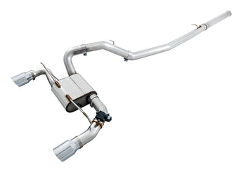 compare product AWE Tuning Ford Focus RS SwitchPath Cat-Back Exhaust - Chrome Silver Tips