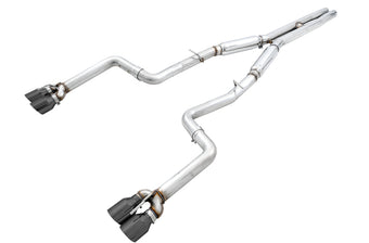 compare product AWE Tuning 2017+ Dodge Challenger 5.7L Track Edition Exhaust - Diamond Black Quad Tips