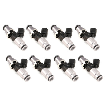 compare product Injector Dynamics 1750-XDS - 60mm Length - 14mm Grey Top - Silver Bottom Adapt (Set of 8)