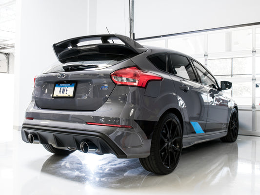 AWE Tuning Ford Focus RS Touring Edition Cat-Back Exhaust- Non-Resonated - Chrome Silver Tips