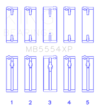 compare product King Engine Bearings Toyota 3SGTE (Size STDX) Performance Main Bearing Set