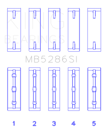 compare product King Engine Bearings Toyota 1Uz-Fe/2Uz-Fe/3Uz-Fe (Size +0.25mm) Main Bearing Set