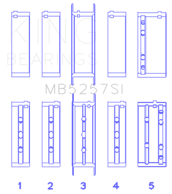compare product King Engine Bearings General Motors 379 V8 OHV (Size .026) Crankshaft Main Bearings (Set of 5)