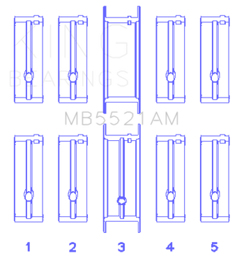 compare product King Engine Bearings Chrysler 2.2L Main Bearing Set