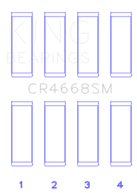 King Engine Bearings Hyundai G4Ke/G4Kc (Size +0.50mm) Connecting Rod Bearing Set