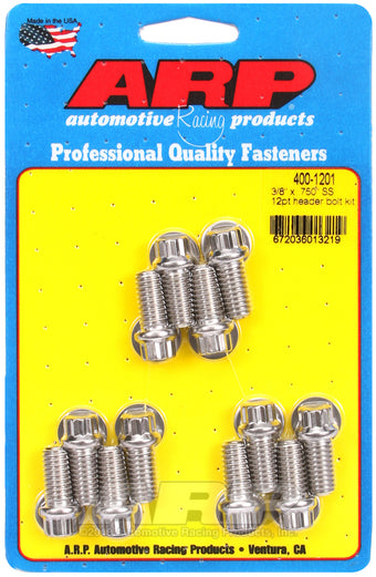 compare product ARP 3/8 x .750 SS 12pt Header Bolt Kit