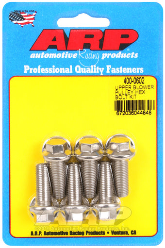 compare product ARP Upper blower pulley SS hex bolt kit