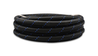 compare product Vibrant -8 AN Two-Tone Black/Blue Nylon Braided Flex Hose (5 foot roll)