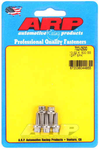 compare product ARP 10-32 x .500 12pt SS bolts
